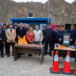Visita a Famatina:El gobernador Quintela inauguró las refacciones en la posta policial y la iluminación del cruce de la ruta 40 y el Río Capayán